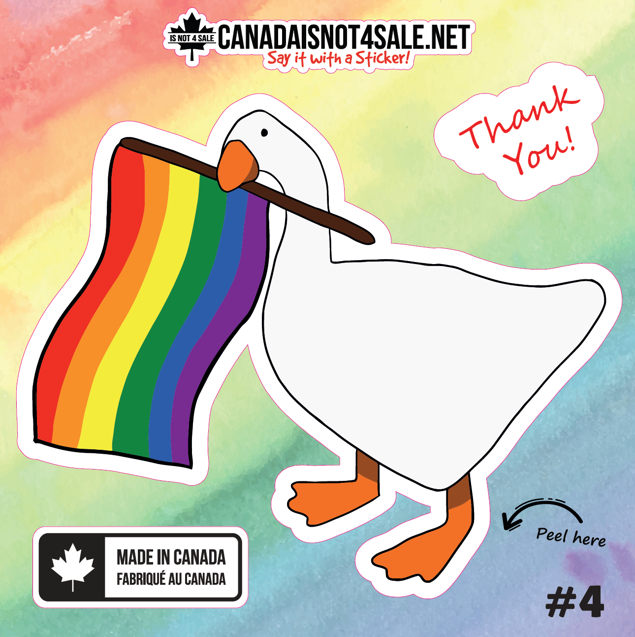 LGBT Goose - 3" Sticker